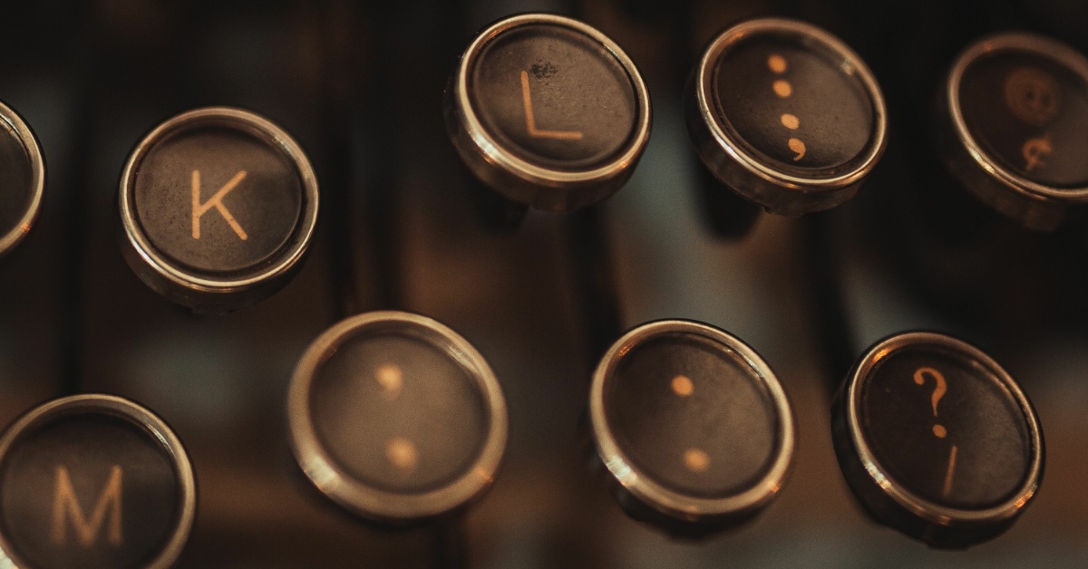 Old typewriter keys